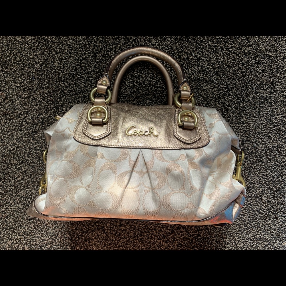 Gold Coach bag